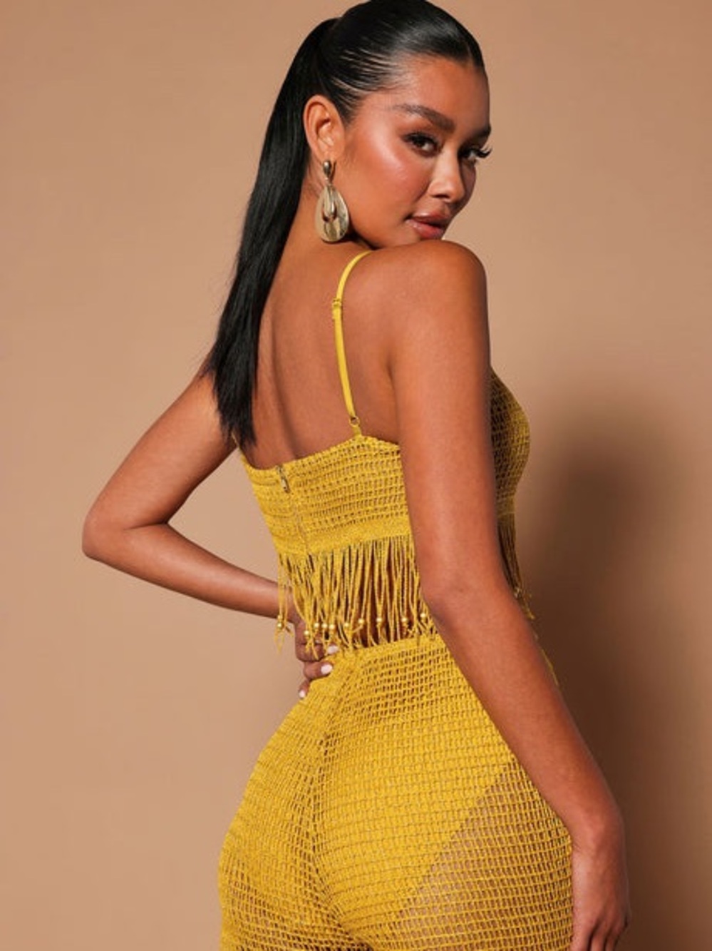 Fashion Nova Nova Luxe  Set Bohemian Dreams Crochet Crop Top & Pants Size S/M - Picture 3 of 13